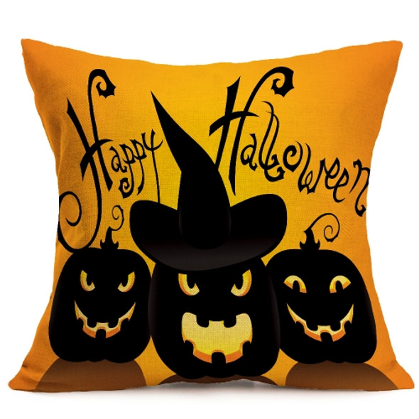 Halloween Decoration Pattern Car Sofa Pillowcase with Decorative Head Restraints Home Sofa Pillowcase, B, Size:43*43cm