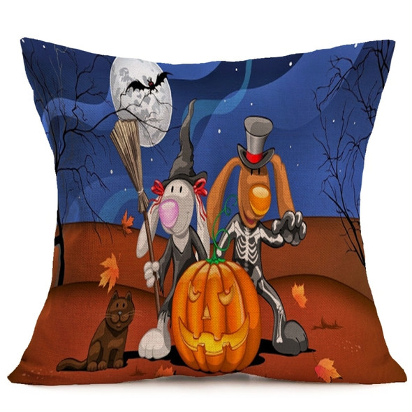 Halloween Decoration Pattern Car Sofa Pillowcase with Decorative Head Restraints Home Sofa Pillowcase, N, Size:43*43cm