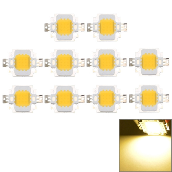 10 PCS 10W High Power LED Integrated Light Lamp (Warm White)