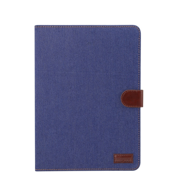 Horizontal Flip Denim Leather Case for iPad Pro 11 inch (2018), with Holder & Sleep / Wake-up Function & Wallet(Dark Blue)