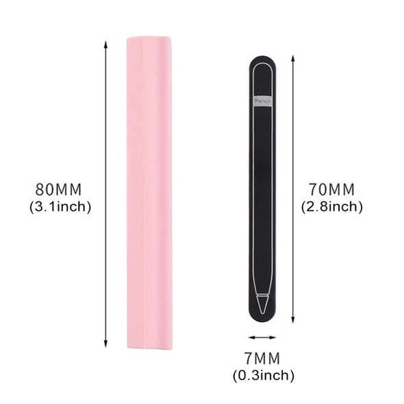 Magnetic Sleeve Silicone Holder Grip Set for Apple Pencil (Pink)