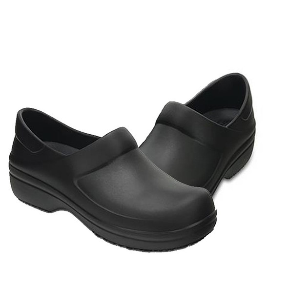 Chef Shoes Non-slip Kitchen Shoes Canteen Chef Cleaning Work Shoes Hotel Work Shoes, Size:41(Black)