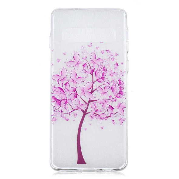 Painted TPU Protective Case For Galaxy S10 Plus(Butterfly Tree Pattern)