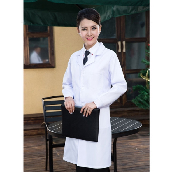 Drugstore Working Clothes Doctor Clothing Long Sleeve Female White Scrubs, Size: XL, Height: 170cm