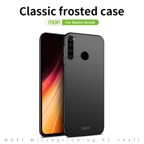 For Xiaomi RedMi Note8 MOFI Frosted PC Ultra-thin Hard Case(Black)