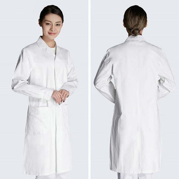 Drugstore Working Clothes Doctor Clothing Long Sleeve Female White Scrubs, Size: XXL, Height: 170-175cm