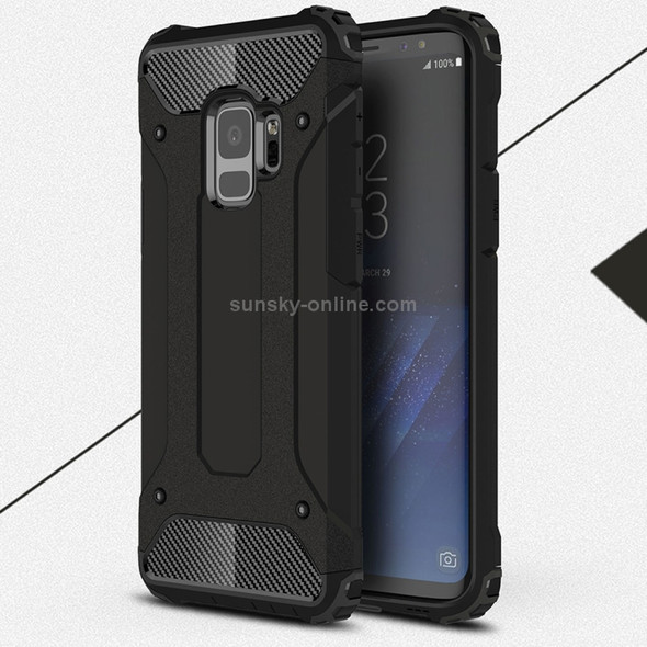 For Galaxy S9 TPU + PC 360 Degree Protection Shockproof Protective Back Case(Black)