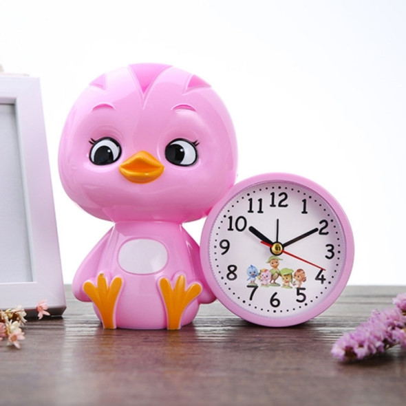 3 PCS Creative Children Cartoon Cute Duck Student Alarm Clock(Pink)