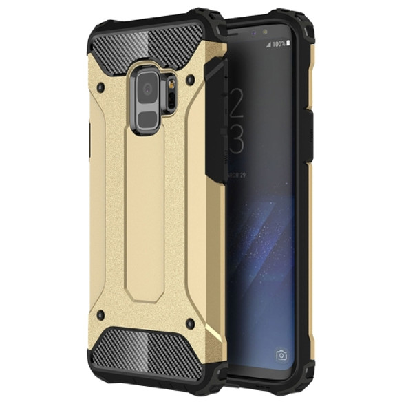 For Galaxy S9 TPU + PC 360 Degree Protection Shockproof Protective Back Case(Gold)