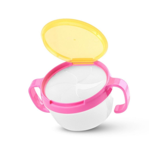 Baby Products Anti-sprinkling Design Baby Double Handle Biscuit Small Bowl Snack Cup(Pink)