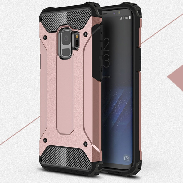 For Galaxy S9 TPU + PC 360 Degree Protection Shockproof Protective Back Case(Rose Gold)