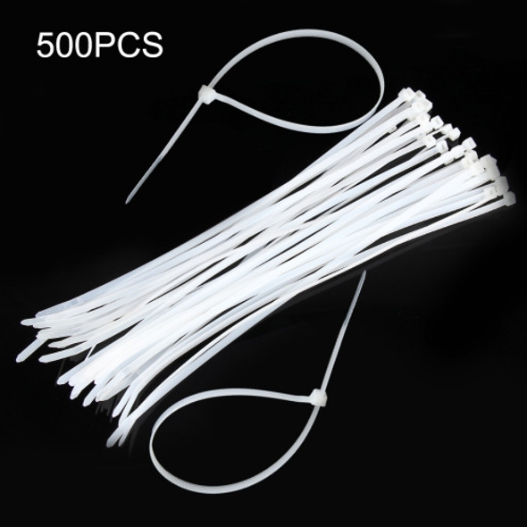 500 PCS 5mm*300mm Nylon Cable Ties(White)