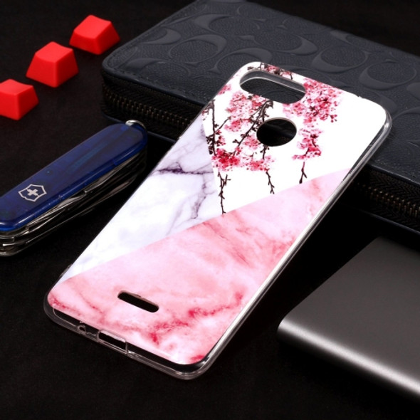 Marble Pattern Soft TPU Case For Xiaomi Redmi 6(Plum Blossom)