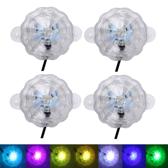 4 PCS 7W Car Auto Chassis RGB Decoration Atmosphere Smooth Flash Fade Strobe Model Colorful Light Lamp with Wireless Remote Control, DC 12V