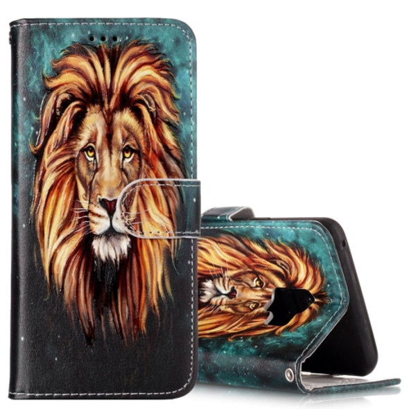 For Galaxy S9 Gloss Oil Embossed Lion Pattern Horizontal Flip Leather Case with Holder & Card Slots & Wallet