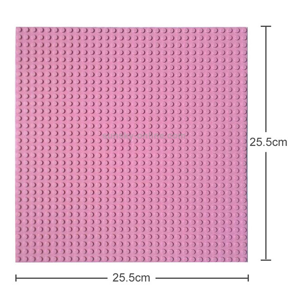 32*32 Small Particle DIY Building Block Bottom Plate 25.5*25.5 cm Building Block Wall Accessories Toys for Children(Pink)