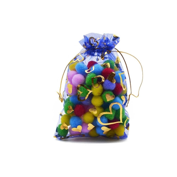 100 PCS Gift Pouches Bag Organza Bags Jewelry Candy Packaging Bags, Size:13x18cm(Royal Blue)