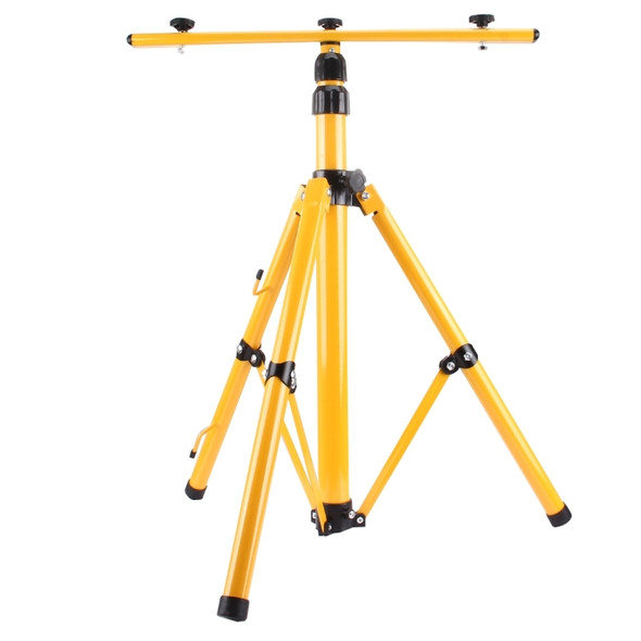 LED Flood Light Lamp Work Emergency Lamp Tripod Stand, LED Flood Light Not Included, Adjustable Maximum Height: about 150cm(Yellow)