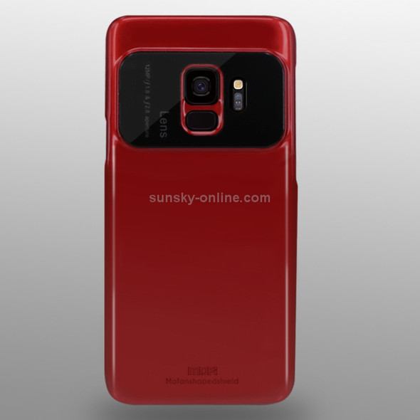 MOFI  Full Coverage High Alumina Glass + PC + Lens Face Parnt Protective Back Case for Galaxy S9(Red)