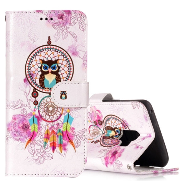 For Galaxy S9 Gloss Oil Embossed Bells Owl Pattern Horizontal Flip Leather Case with Holder & Card Slots & Wallet