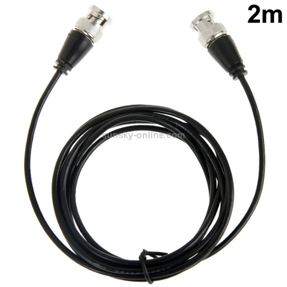 BNC Male to BNC Male Cable for Surveillance Camera, Length: 2m(Black)