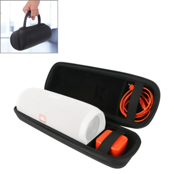 Hard PU Leather Portable Zipper Bluetooth Speaker Protective Case Shoulder Bag for JBL Charge 3 Bluetooth Speaker(Black)