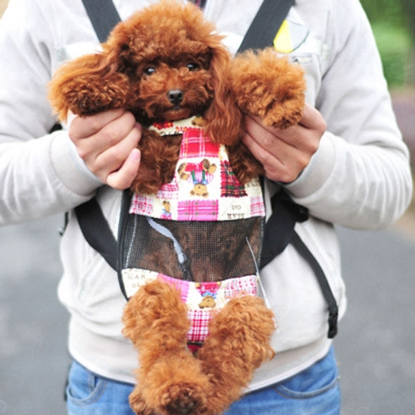 Pet Own Backpack / Pet Portable Outgoing Bag / Chest Four Hole Bag Double Shoulder Straps Small, Chest Measurement:30cm, Random Color Delivery