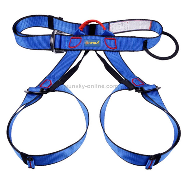 Climbing Harness Safe Seat Belt for Rock High Level Caving Climbing Adjustable Rappelling Equipment Half Body Guard Protect(Blue)