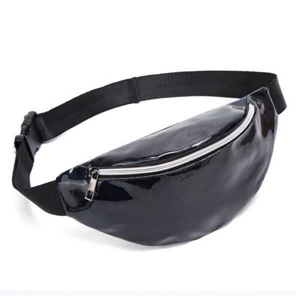 Fashionable Unisex Chest Bag Fanny Pack Waist Bag Waterproof Laser Bags(Black)