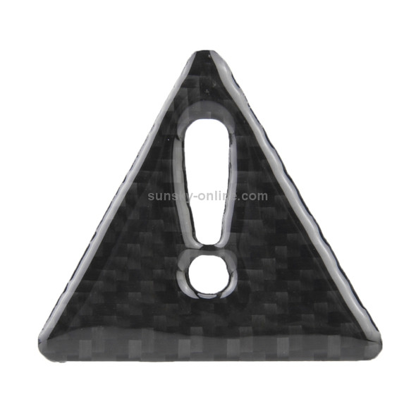 2 PCS Car-Styling Triangle Carbon Fiber Warning Sticker Decorative Sticker(Black)