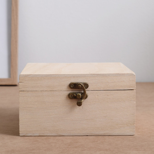 2 PCS Home Wooden Storage Boxes Postcard Organizer Vintage Jewelry Case Box, SIZE:15x15x10cm(Wood)