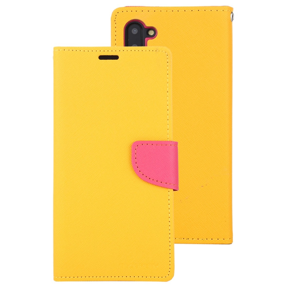 For Galaxy Note 10 MERCURY GOOSPERY FANCY DIARY Horizontal Flip Leather Case with Holder & Card Slots & Wallet(Yellow)