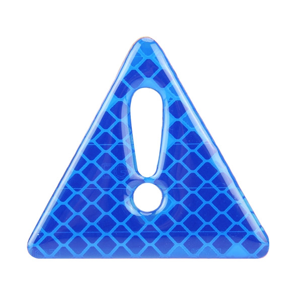 2 PCS Car-Styling Triangle Carbon Fiber Warning Sticker Decorative Sticker(Blue)