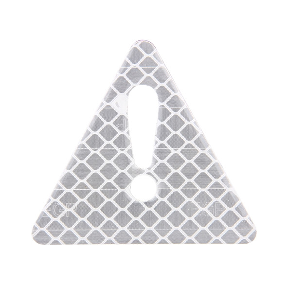 2 PCS Car-Styling Triangle Carbon Fiber Warning Sticker Decorative Sticker(White)