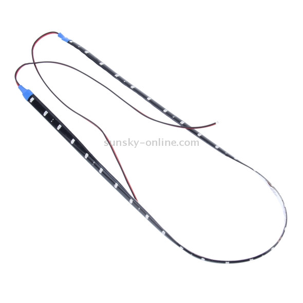 10 PCS 60cm 30 LED Waterproof Flexible Car Strip Light, DC 12V(Blue Light)