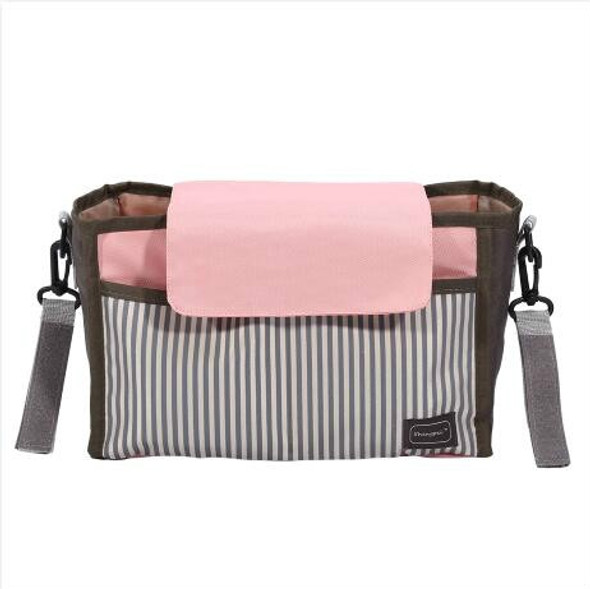 Diaper Bag Baby Milk Bottle Insulation Bags Mummy Storage Bag Trolley Bag(Pink)