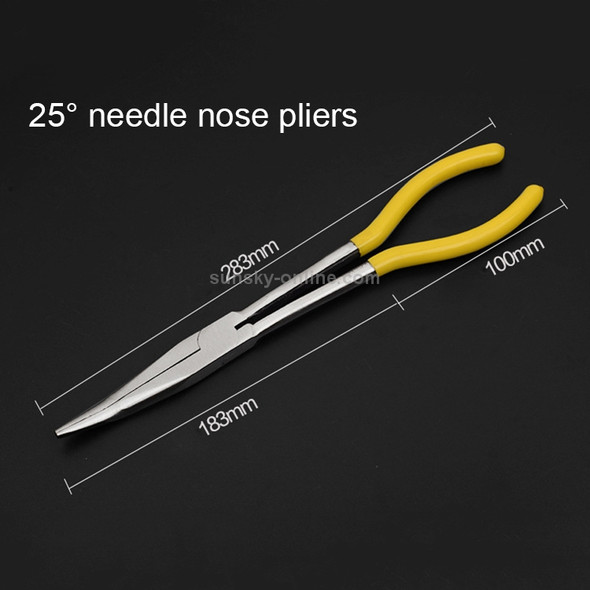 11 Inch Multi-function 25 Degree Bending Needle-nosed Pliers Hand Tool