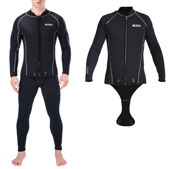 SLINX 1703 3mm Neoprene Super Elastic Warm Crotch Diving Long-sleeved Jacket for Men, Size: M