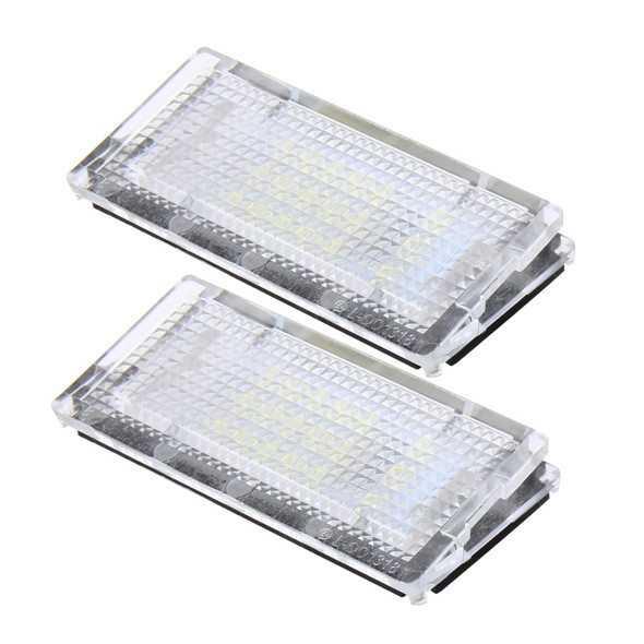 2 PCS License Plate Light with 18  SMD-3528 Lamps for BMW E46 4D 1998-2003?2W 120LM, 6000K, DC12V (White Light)