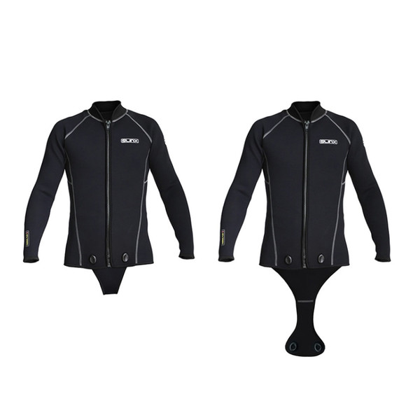 SLINX 1703 3mm Neoprene Super Elastic Warm Crotch Diving Long-sleeved Jacket for Men, Size: XXXL