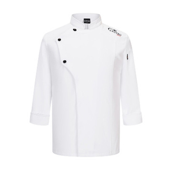 Long Sleeve Chef Clothes Overalls, Size:L(White)