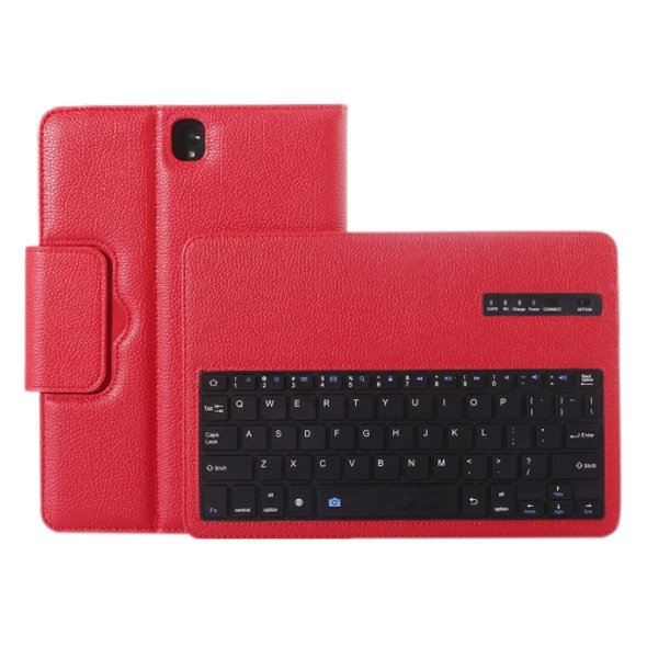 For Galaxy Tab S3 9.7 / T820 2 in 1 Detachable Bluetooth Keyboard Litchi Texture Leather Case with Holder(Red)