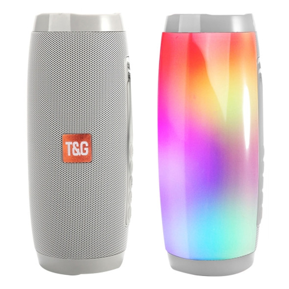 TG157 Bluetooth 4.2 Mini Portable Wireless Bluetooth Speaker with Melody Colorful Lights (Grey)