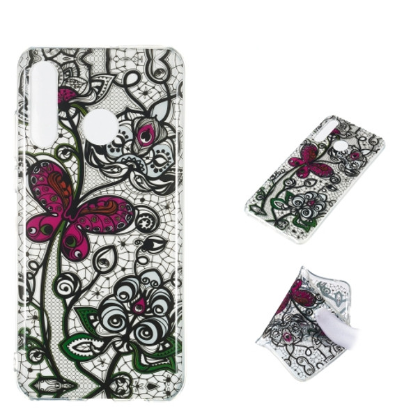 Pansy Pattern Highly Transparent TPU Protective Case for Huawei P30 Lite