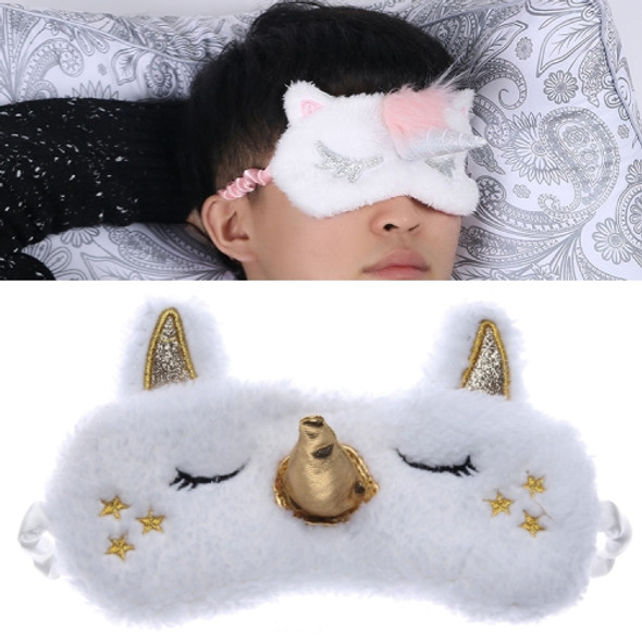 Cute Cartoon Unicorn Pattern Sleep Children Eye Mask Shading Goggles(White)
