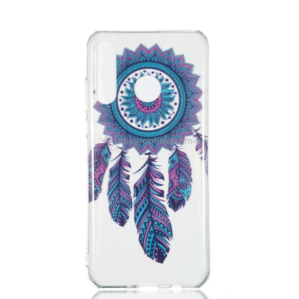 Blue Wind Pattern Highly Transparent TPU Protective Case for Huawei P30 Lite