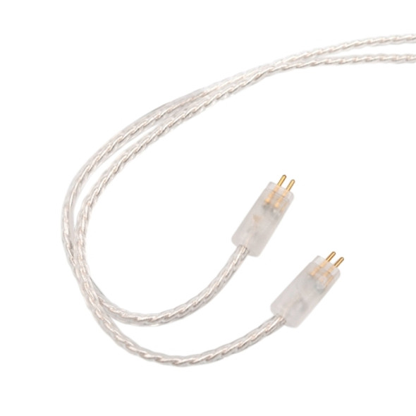 KZ A 8 Pin Oxygen-free Copper Silver Plated Upgrade Cable for KZ ZS3 / ZS4 / ZS5 / ZS6 / ZSA Earphones(White)