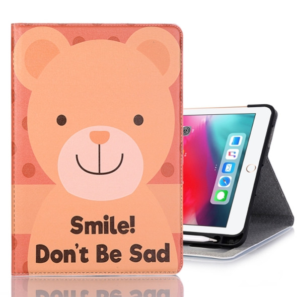 Smile Bear Pattern Horizontal Flip Leather Case for iPad Pro 11 inch (2018), with Card Slots & Holder & Wallet & Photo Frame & Pen slot