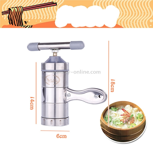 Household Stainless Steel Manual Pasta Machine Hand Pressure Noodle Machine Noodle Maker with 5 Models