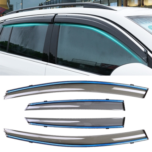 4 PCS Window Sunny Rain Visors Awnings Sunny Rain Guard for Ford Fiesta 2010-2018 Version Sedan